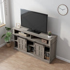 Meuble TV de 58 pouces avec armoire de rangement et étagères ouvertes