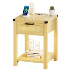 Table d'appoint avec lumière LED et station de recharge