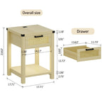Table d'appoint avec lumière LED et station de recharge