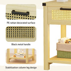 Table d'appoint avec lumière LED et station de recharge