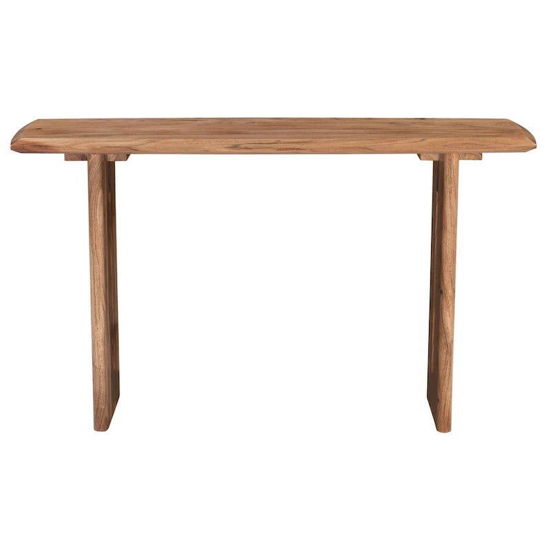 Table console en bois d'acacia de 51 po
