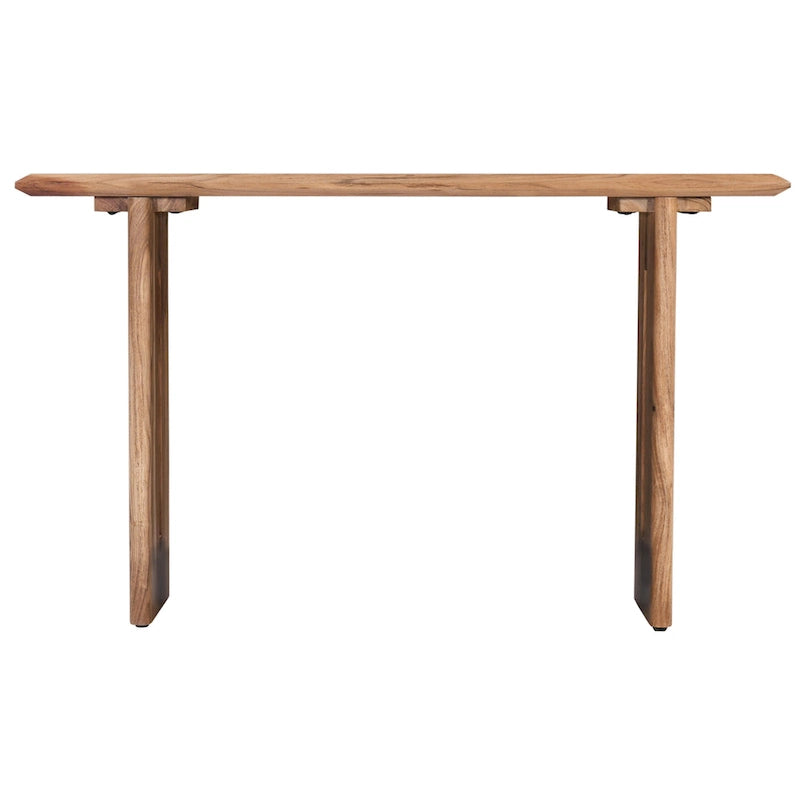 Table console en bois d'acacia de 51 po