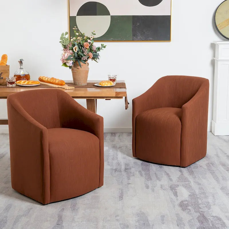 Fauteuil de salle à manger en tissu haute performance (lot de 2)