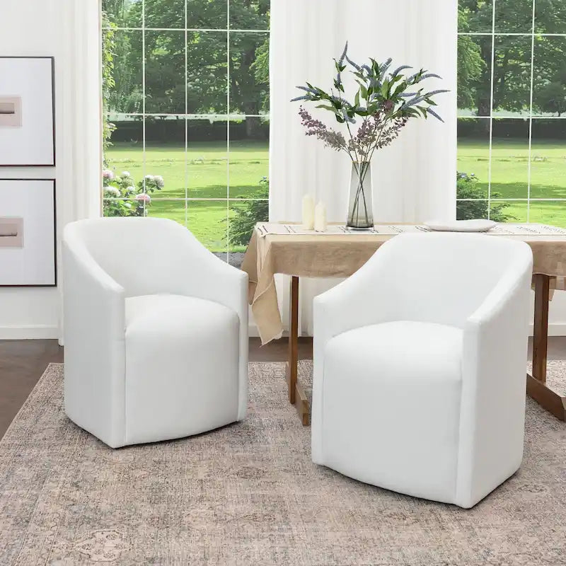 Fauteuil de salle à manger en tissu haute performance (lot de 2)