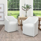 Fauteuil de salle à manger en tissu haute performance (lot de 2)