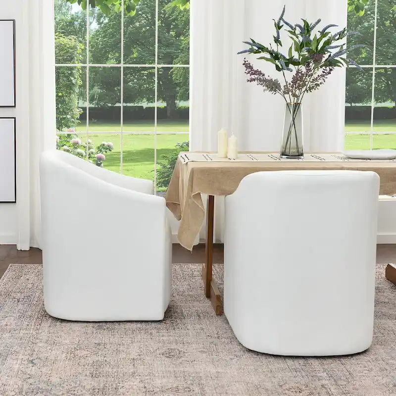 Fauteuil de salle à manger en tissu haute performance (lot de 2)