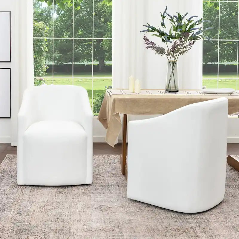 Fauteuil de salle à manger en tissu haute performance (lot de 2)