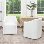 Fauteuil de salle à manger en tissu haute performance (lot de 2)