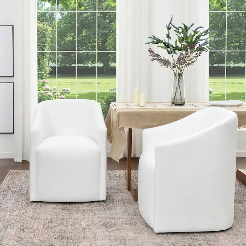 Fauteuil de salle à manger en tissu haute performance (lot de 2)