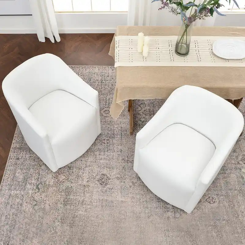 Fauteuil de salle à manger en tissu haute performance (lot de 2)