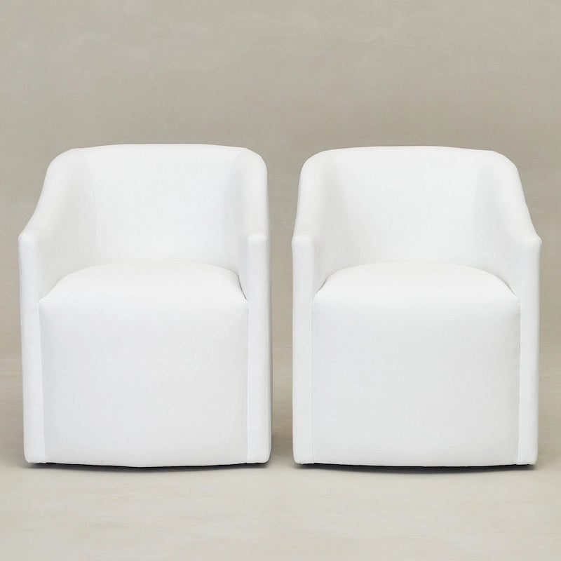 Fauteuil de salle à manger en tissu haute performance (lot de 2)