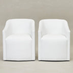 Fauteuil de salle à manger en tissu haute performance (lot de 2)