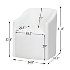 Fauteuil de salle à manger en tissu haute performance (lot de 2)