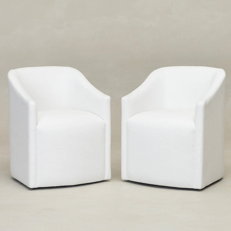 Fauteuil de salle à manger en tissu haute performance (lot de 2)