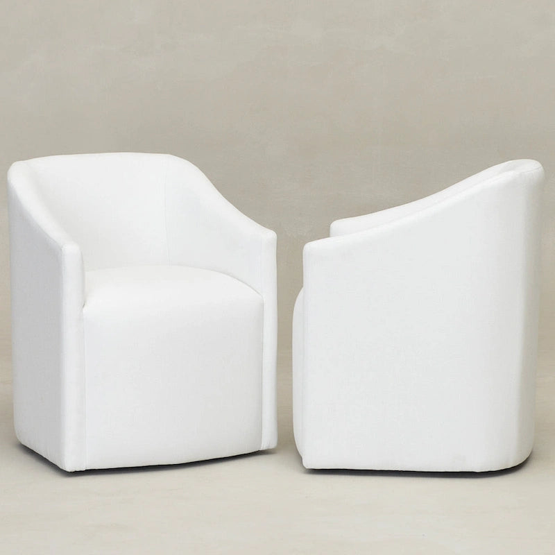 Fauteuil de salle à manger en tissu haute performance (lot de 2)