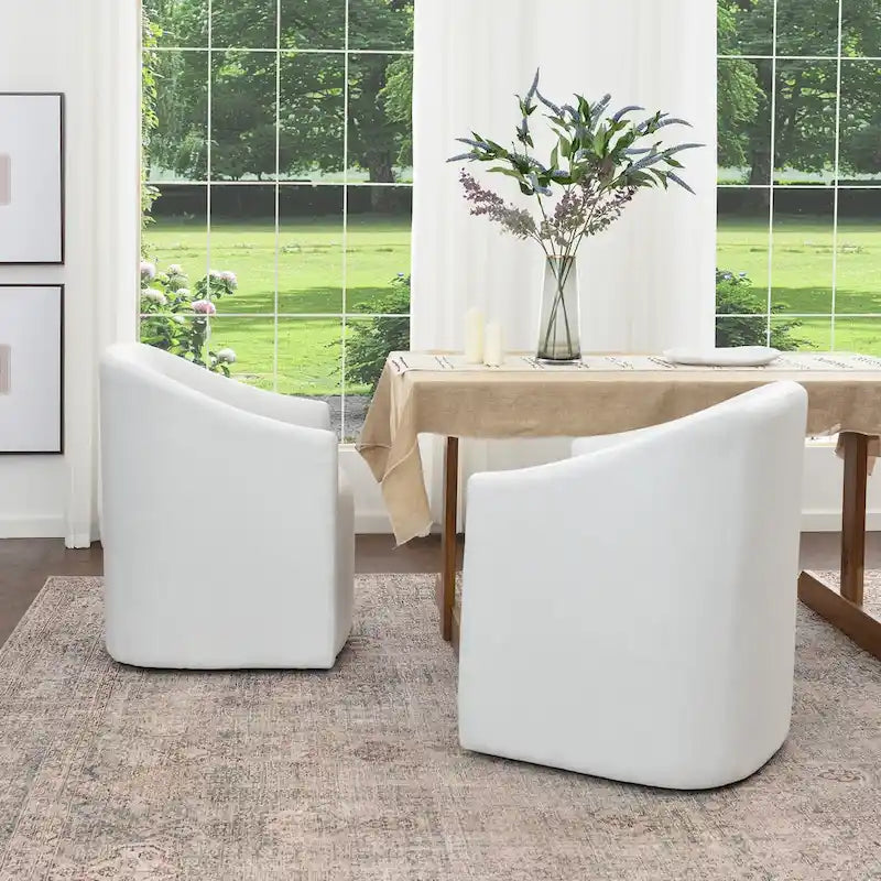 Fauteuil de salle à manger en tissu haute performance (lot de 2)