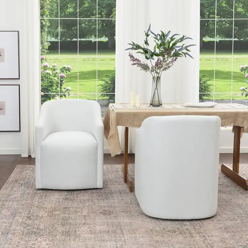 Fauteuil de salle à manger en tissu haute performance (lot de 2)