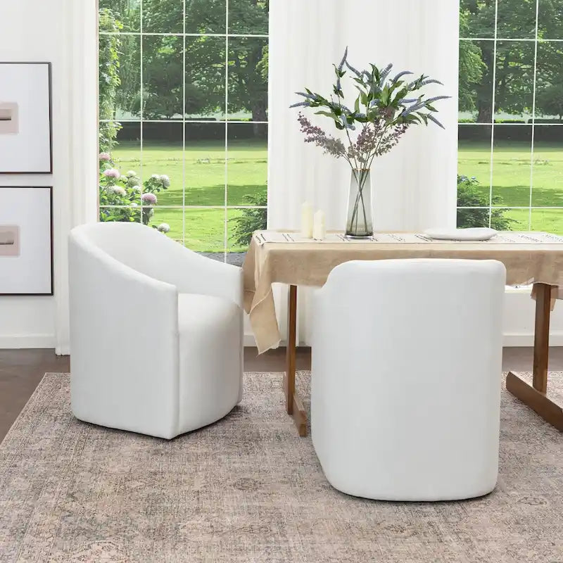 Fauteuil de salle à manger en tissu haute performance (lot de 2)