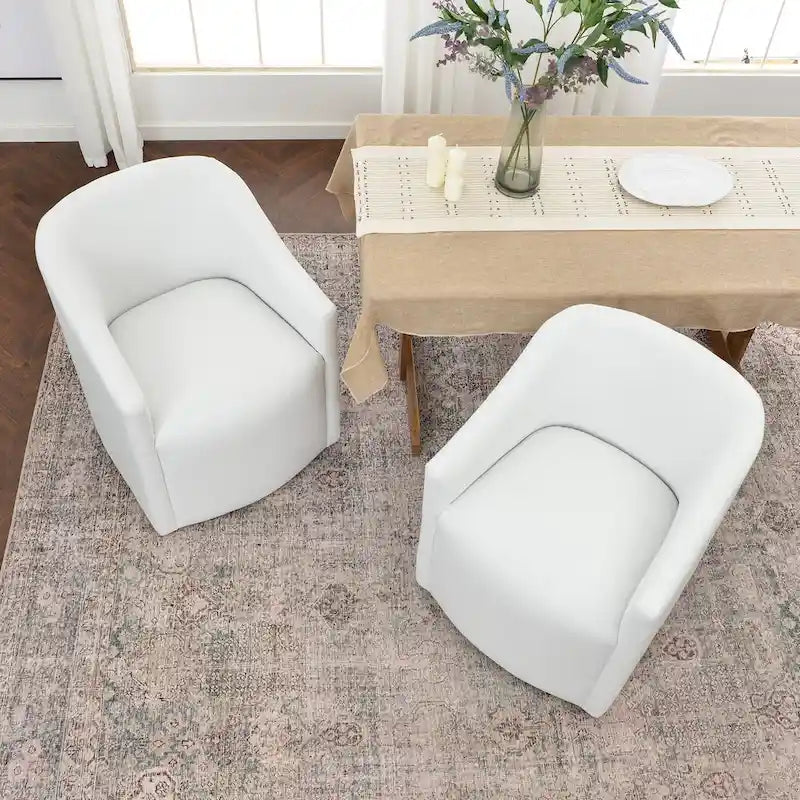 Fauteuil de salle à manger en tissu haute performance (lot de 2)