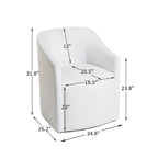 Fauteuil de salle à manger en tissu haute performance (lot de 2)