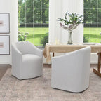 Fauteuil de salle à manger en tissu haute performance (lot de 2)