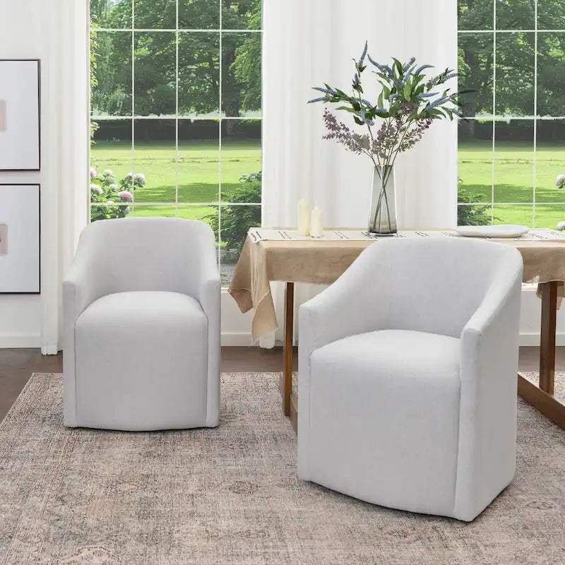 Fauteuil de salle à manger en tissu haute performance (lot de 2)