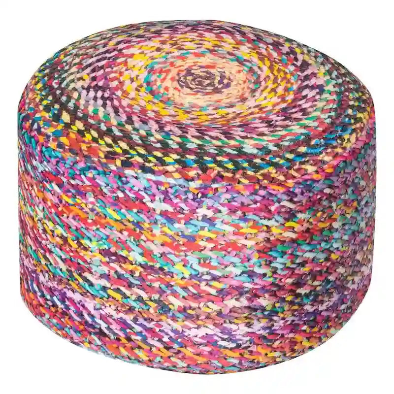 Pouffe Ottoman Rembourré en Velours