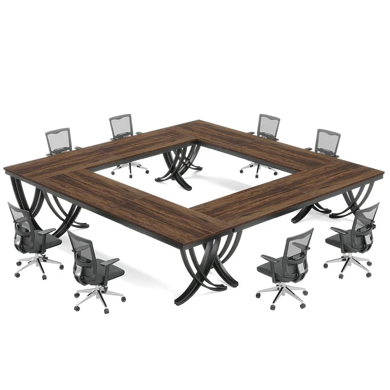 Table de conférence rectangulaire de 78 pouces pour 6-8 personnes