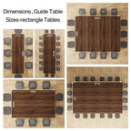 Table de conférence rectangulaire de 78 pouces pour 6-8 personnes