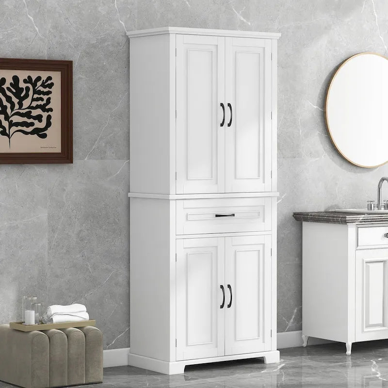 Meuble de rangement de salle de bain avec étagère réglable