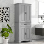 Meuble de rangement de salle de bain avec étagère réglable