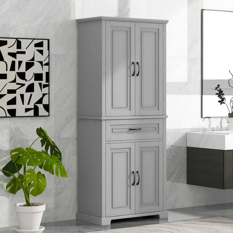 Meuble de rangement de salle de bain avec étagère réglable
