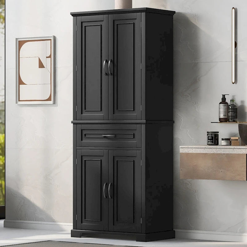 Meuble de rangement de salle de bain avec étagère réglable