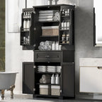 Meuble de rangement de salle de bain avec étagère réglable