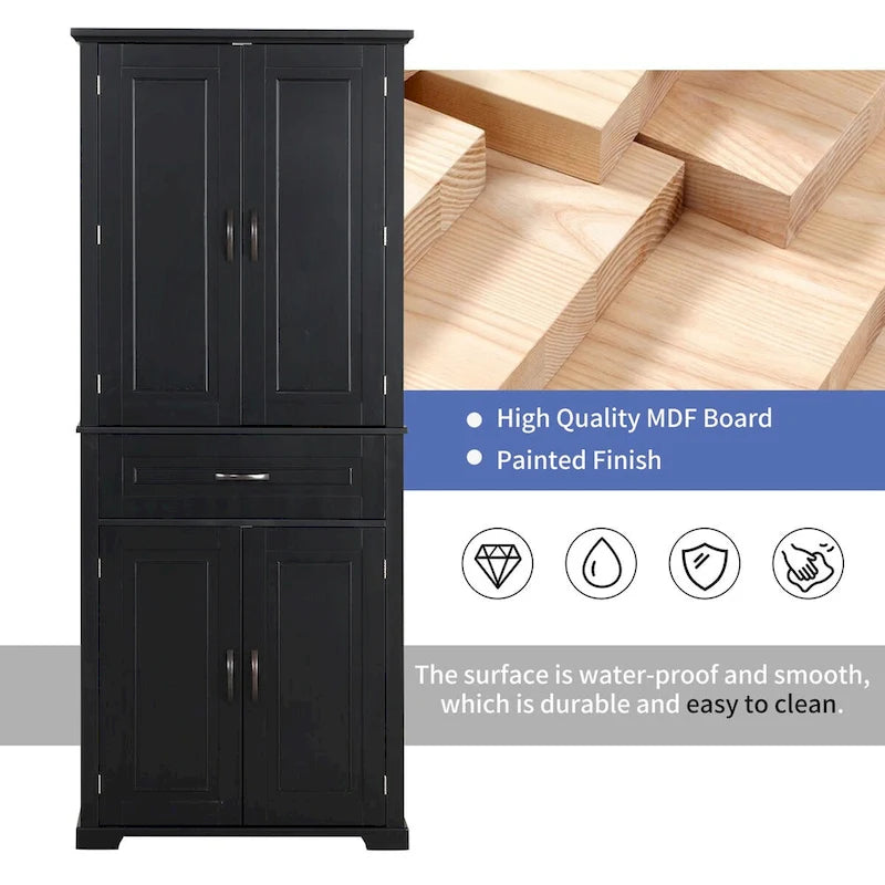 Meuble de rangement de salle de bain avec étagère réglable