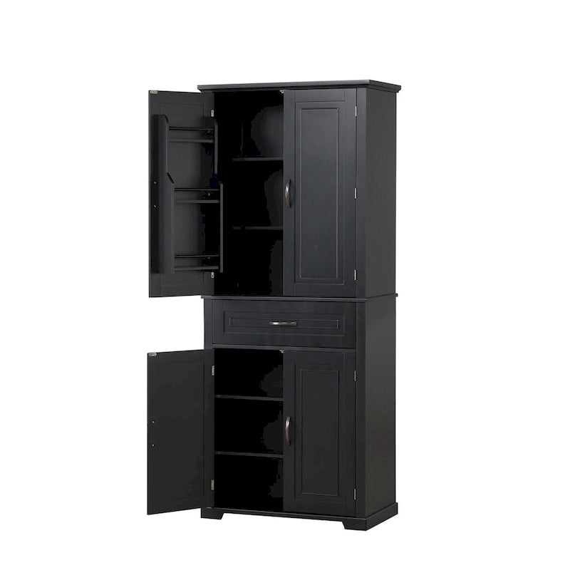 Meuble de rangement de salle de bain avec étagère réglable