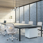 Chaise de bureau en maille avec accoudoirs fixes et hauteur réglable