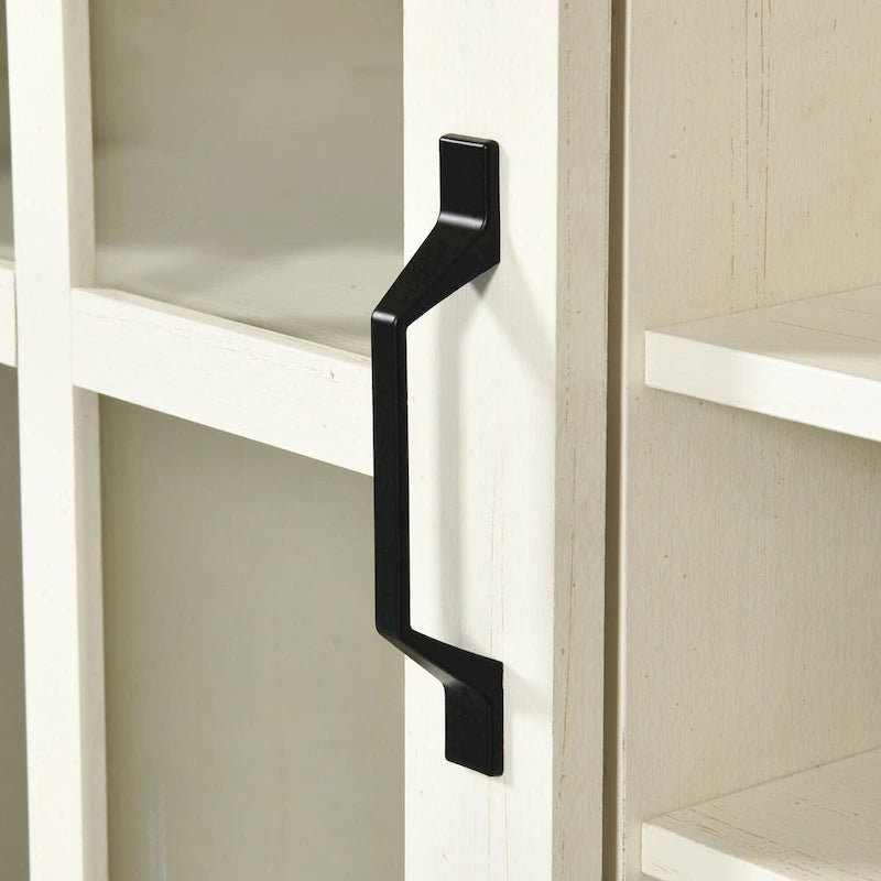 Buffet de 53 po avec portes de grange, casier à vin et rangement