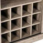 Buffet de 53 po avec portes de grange, casier à vin et rangement