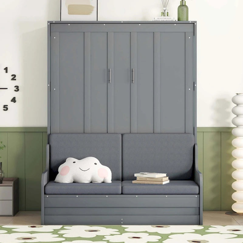 Lit escamotable Queen Size avec chaise-coussin